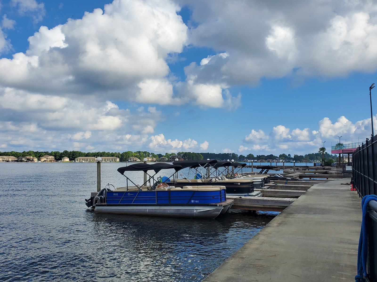 Boats waiting at the Funday dock